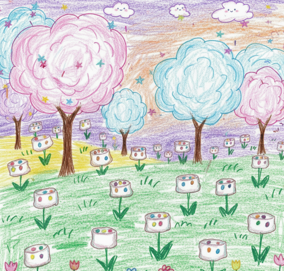 わたあめの木とマシュマロの花